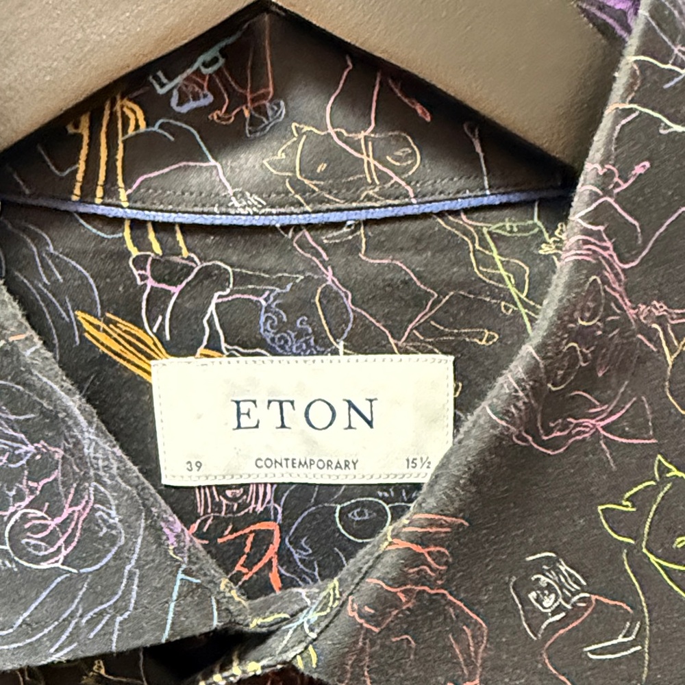 Eton Dark Multicolor Casual Shirt - Picture 2 of 4